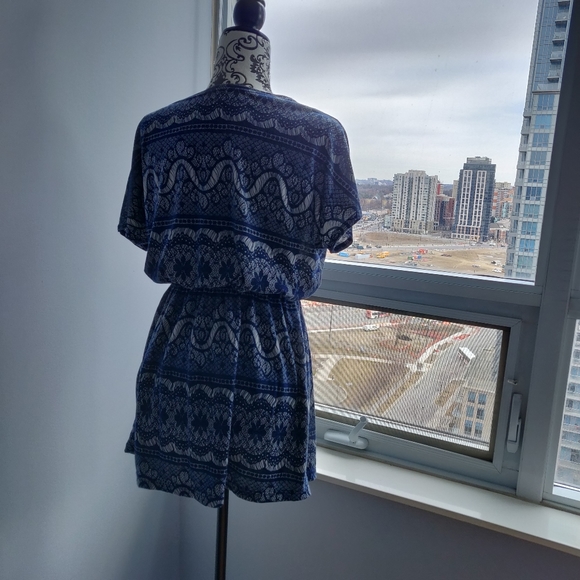 Bohemian Print Short Mini T Shirt Waist Dress - Picture 5 of 8